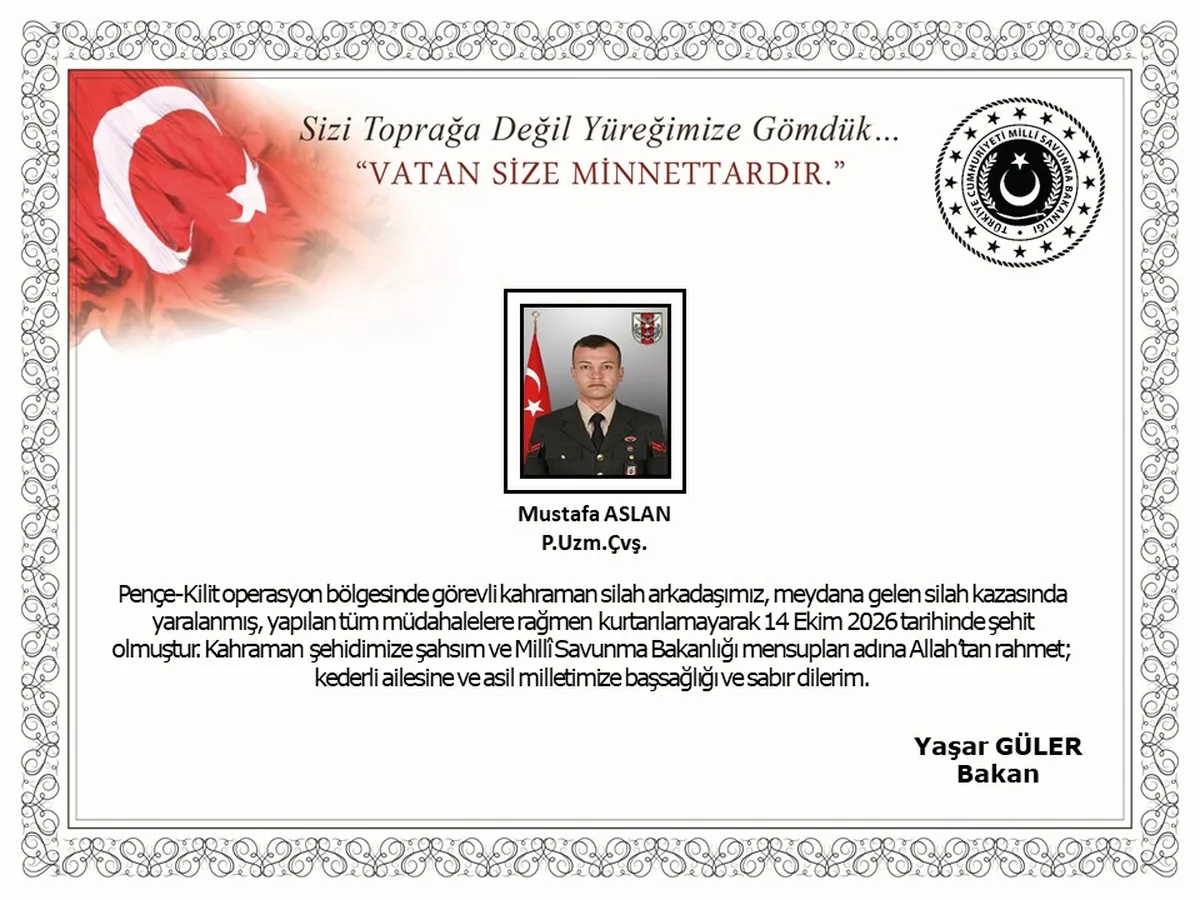 Şehit Mustafa Aslan kimdir? Piyade Uzman Çavuş Mustafa Aslan kaç yaşında, nereli, neden şehit oldu?