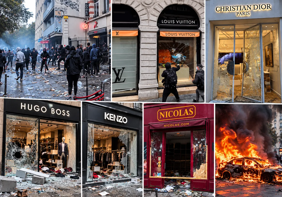 Fransa’da yüz milyonlarca Euro'luk hasar! Louis Vuitton’dan, Dior'a,Carrefour'dan Hugo Boss’a mağazalar yağmalandı