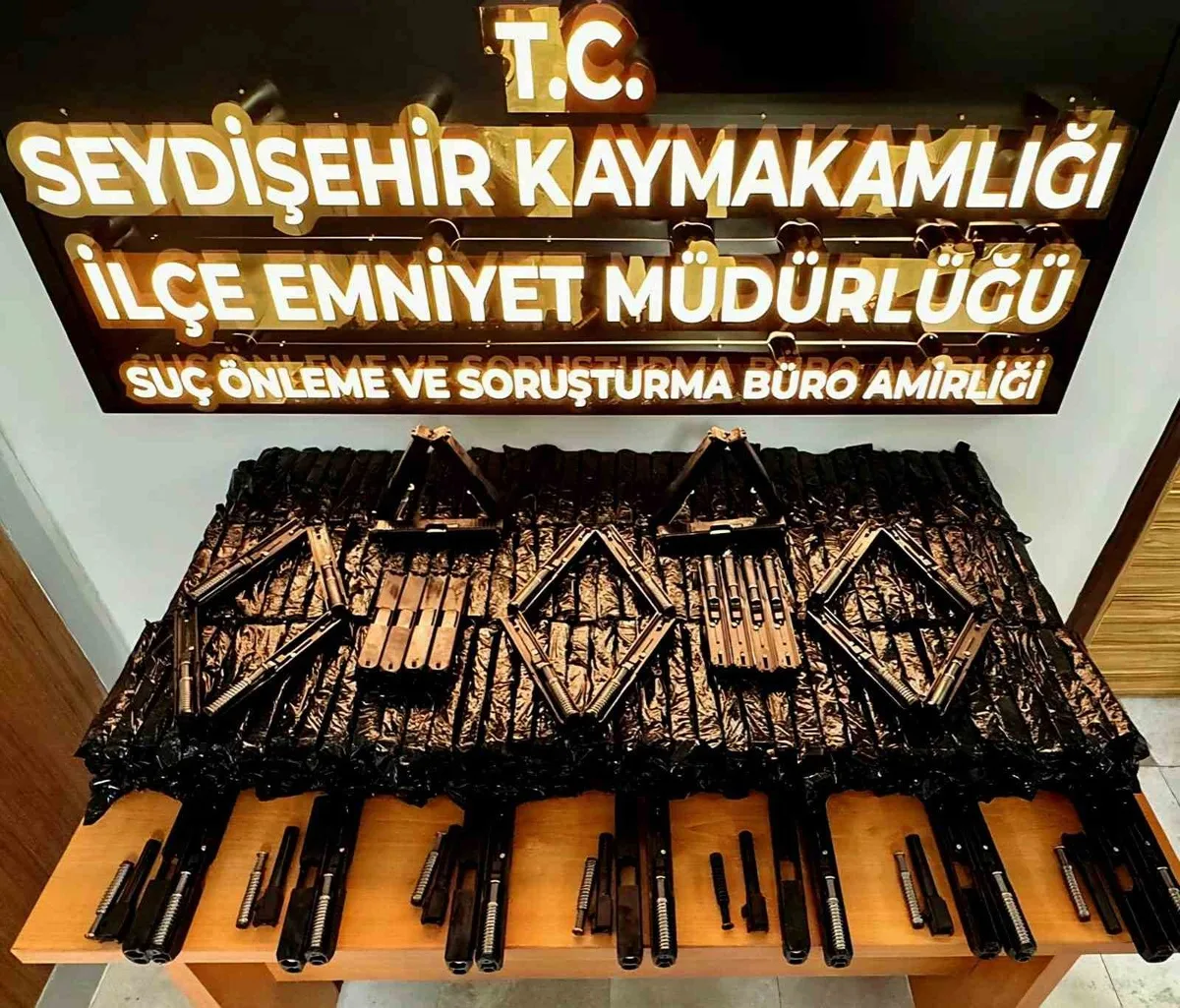 Seydişehir'de 1560 silah parçası bulundu, şüpheli hakkında adli tahkikat başlatıldı