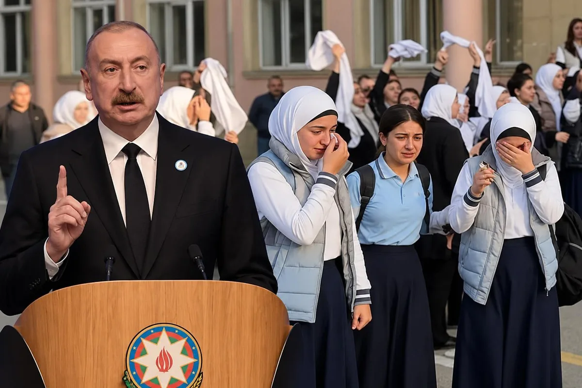 Okullarda başörtüsünü yasaklayan Aliyev'den eleştirilere yanıt