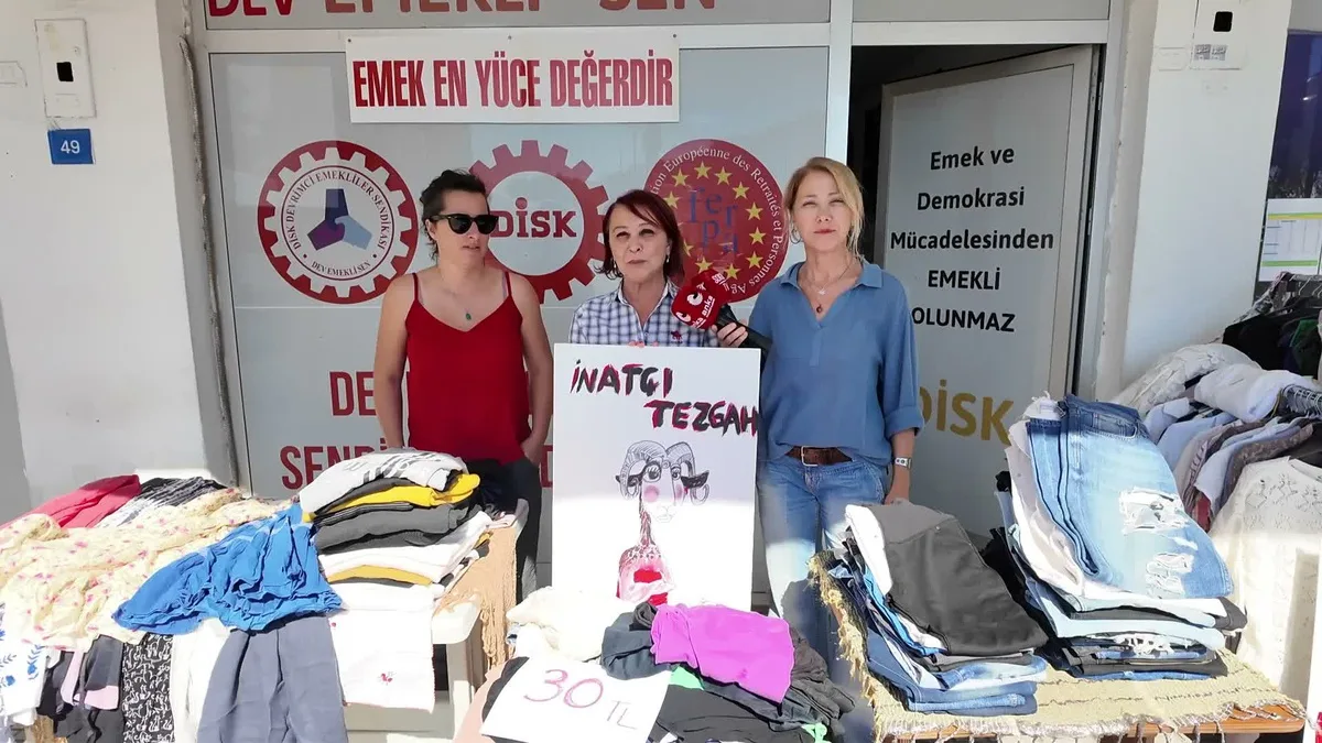 Bodrum'da kadınlar 'inatçı tezgahı' kurdu, kullanılmayan ürünler paylaşılıyor