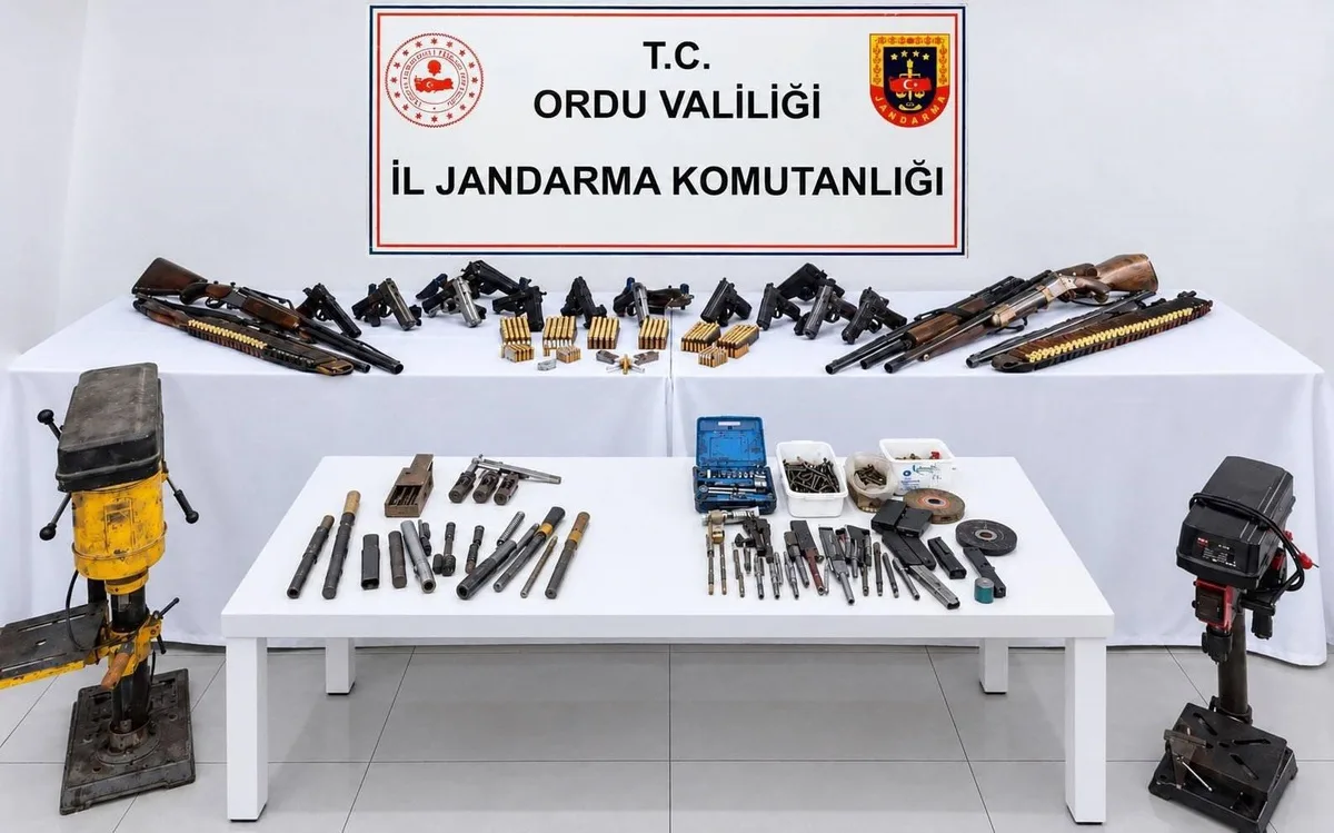 Ordu Ulubey'de silah kaçakçılığı operasyonunda 2 şüpheli yakalandı, 10 tabanca çıktı
