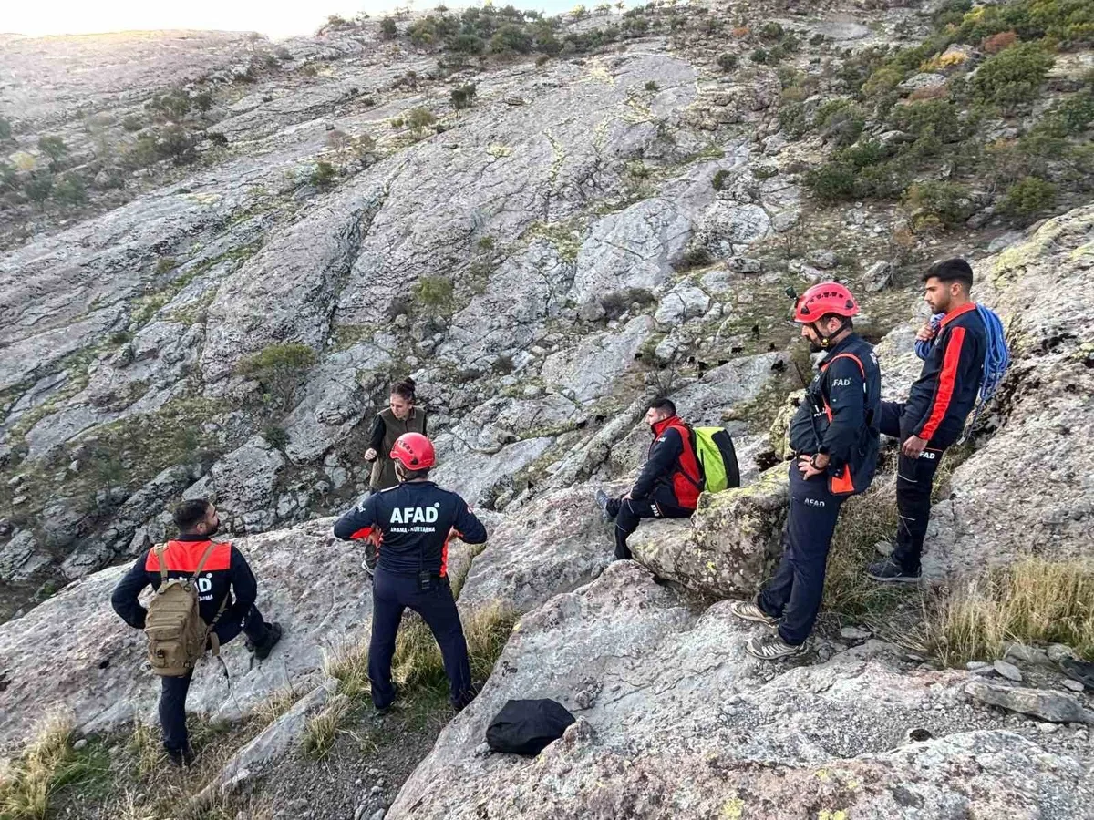 Tunceli'de sarp kayalıklarda günlerdir mahsur kalan keçileri AFAD kurtardı