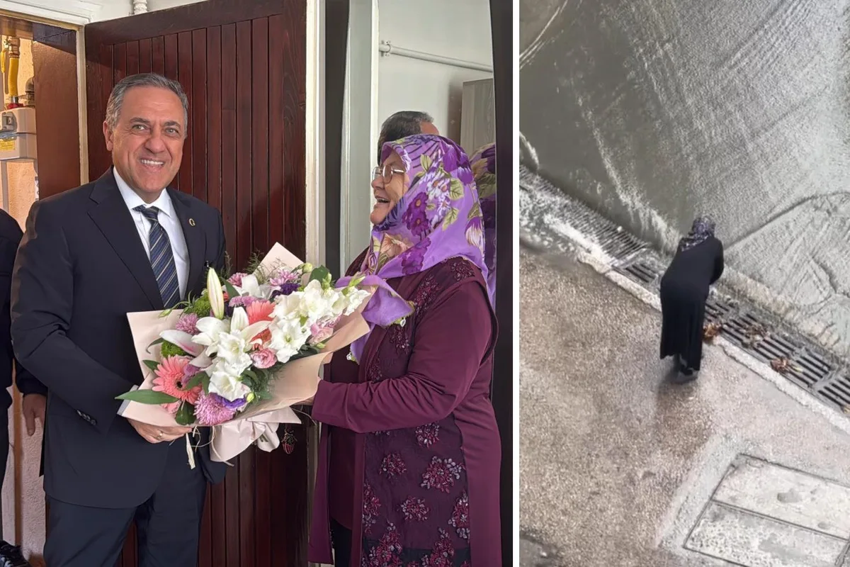 Sağanakta bastonuyla mazgalı açmıştı! Vali Usta'dan Remziye Kurşun'a anlamlı ziyaret