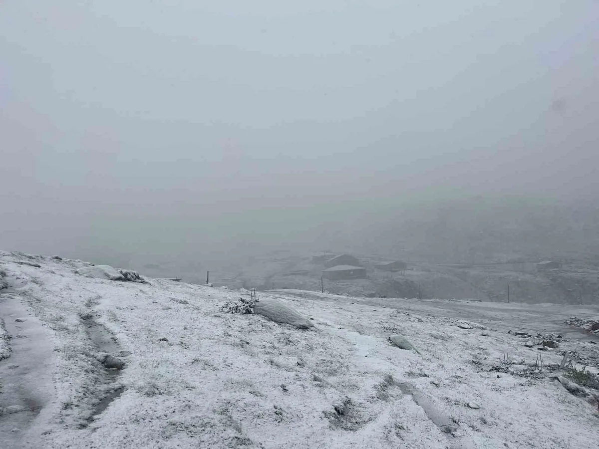 Rize'nin Çamlıhemşin ilçesindeki Avusor Yaylası'nda kar yağışı sezonu kapattı