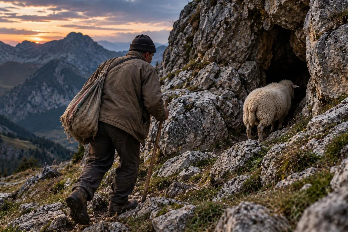 Sürüden ayrılan koyunun peşine düştü! Hayatının sürprizini yaşadı