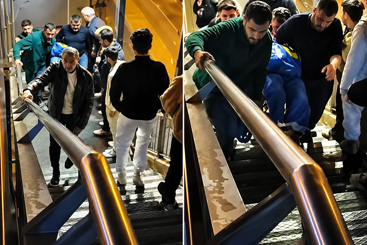 Haramidere metrobüs durağında asansör krizi! Engelli kadını vatandaşlar taşıdı