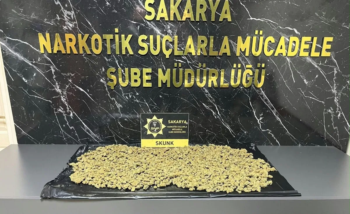 Sakarya Hendek'te araçta 950 gram skunk bulundu, sürücü gözaltına alındı