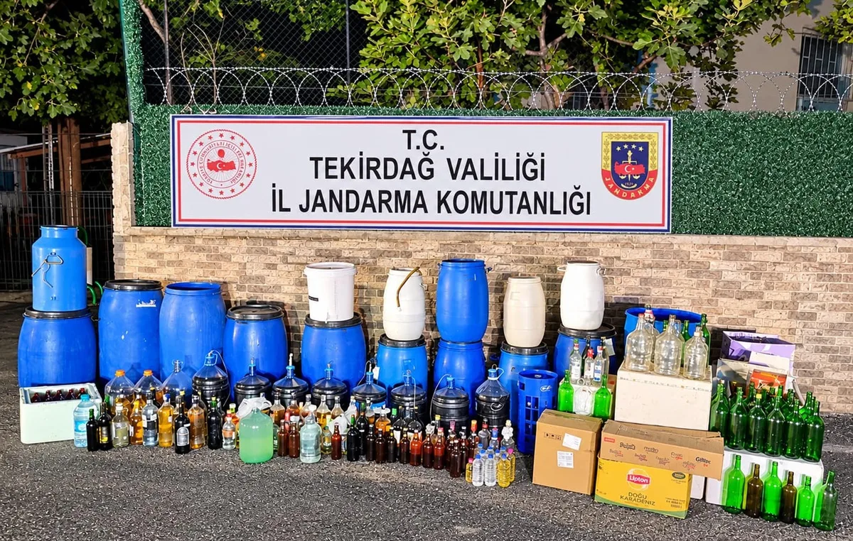 Tekirdağ Malkara'da 1 ton 120 litre sahte şarap bulundu, 1 kişi gözaltına alındı