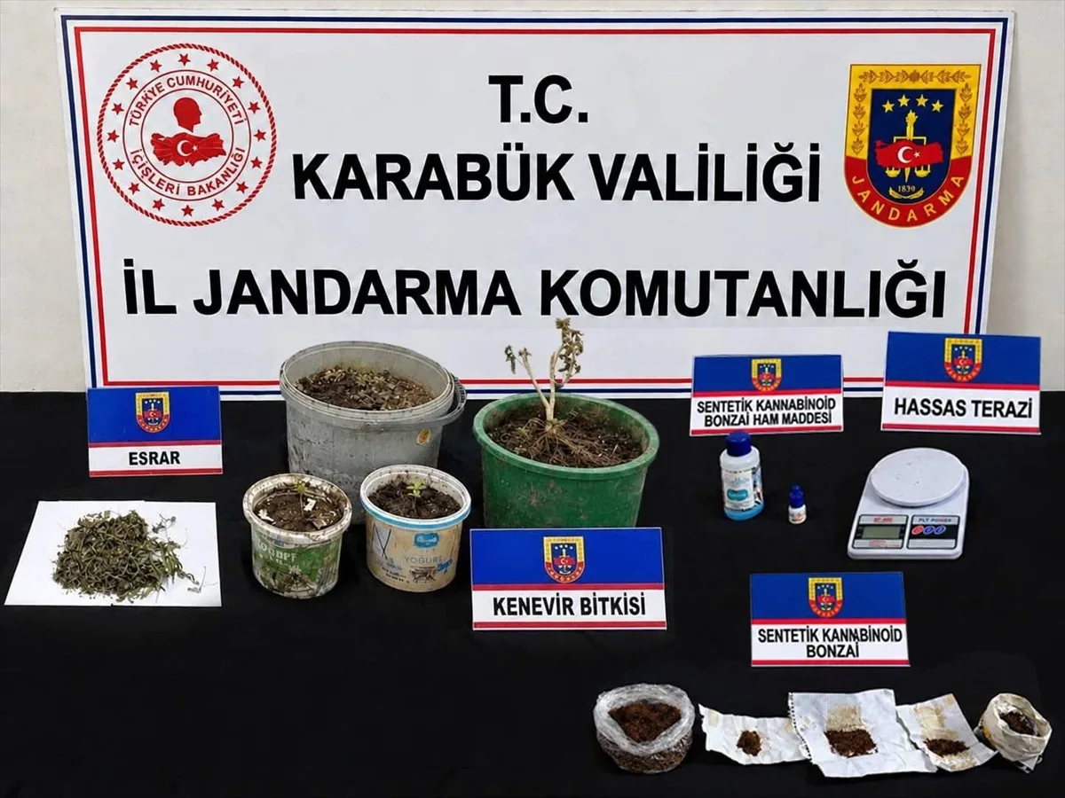 Karabük ve Yenice'de uyuşturucu operasyonunda 2 şüpheli gözaltına alındı