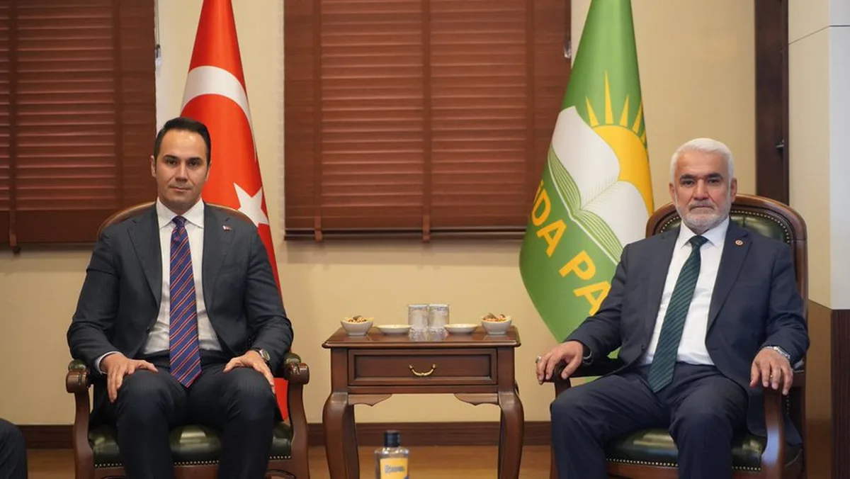 HÜDA PAR Genel Başkanı Yapıcıoğlu, Doğru Yol Partisi Genel Başkanı Küpeli'yi ağırladı
