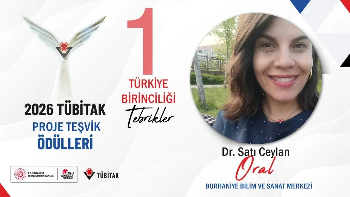 Burhaniye Bilim ve Sanat Merkezi, TÜBİTAK ödülünde Türkiye birincisi oldu