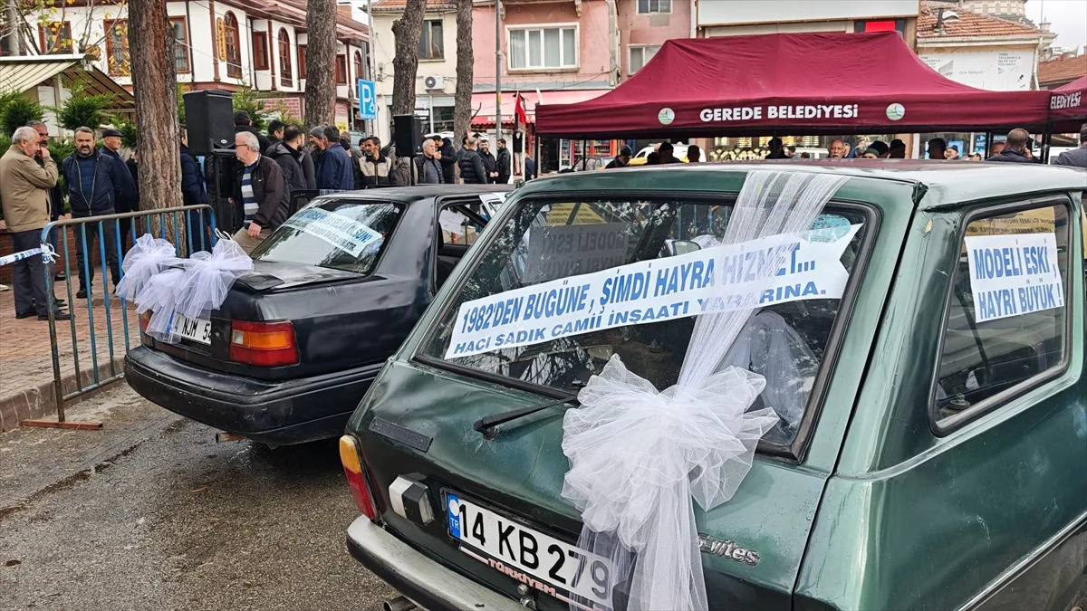 Bolu Gerede'de cami için bağışlanan 2 otomobil açık artırmada 410 bin liraya satıldı