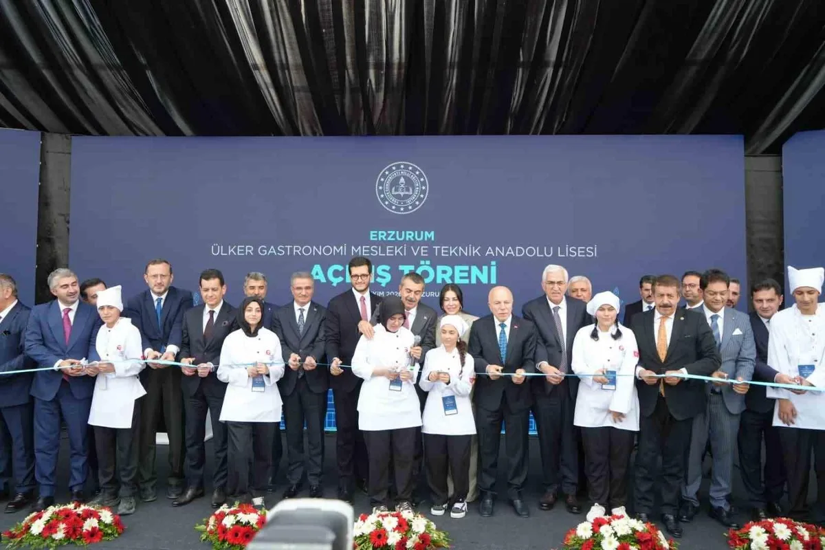 Türkiye Gastronomi Liseleri Projesi'nin ilk okulu Erzurum'da açıldı