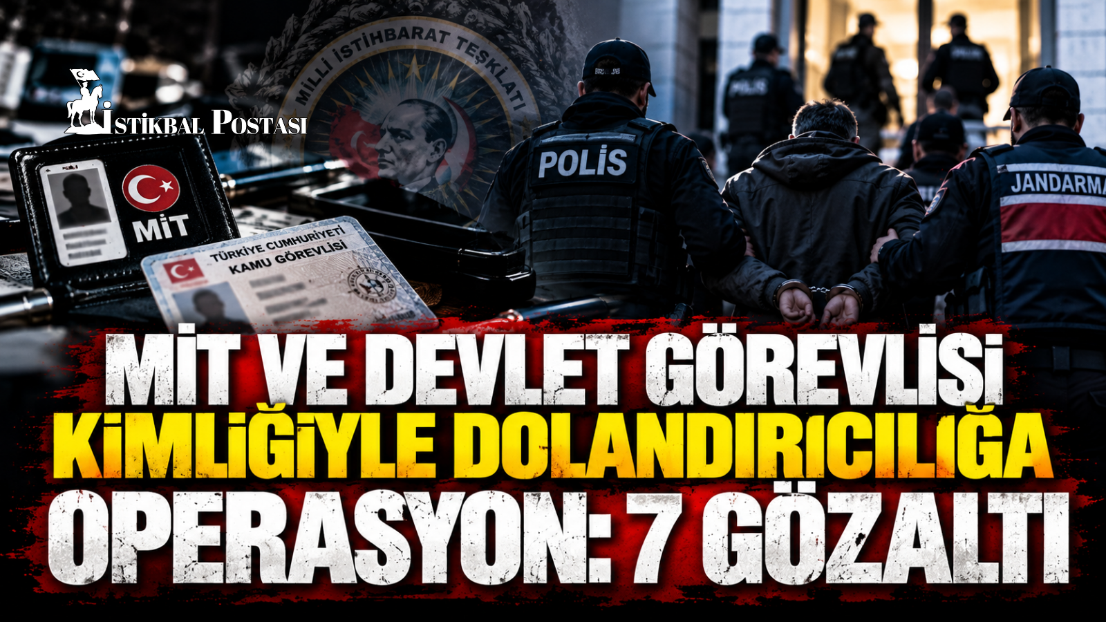 MİT VE DEVLET GÖREVLİSİ KİMLİĞİYLE DOLANDIRICILIK: 7 GÖZALTI