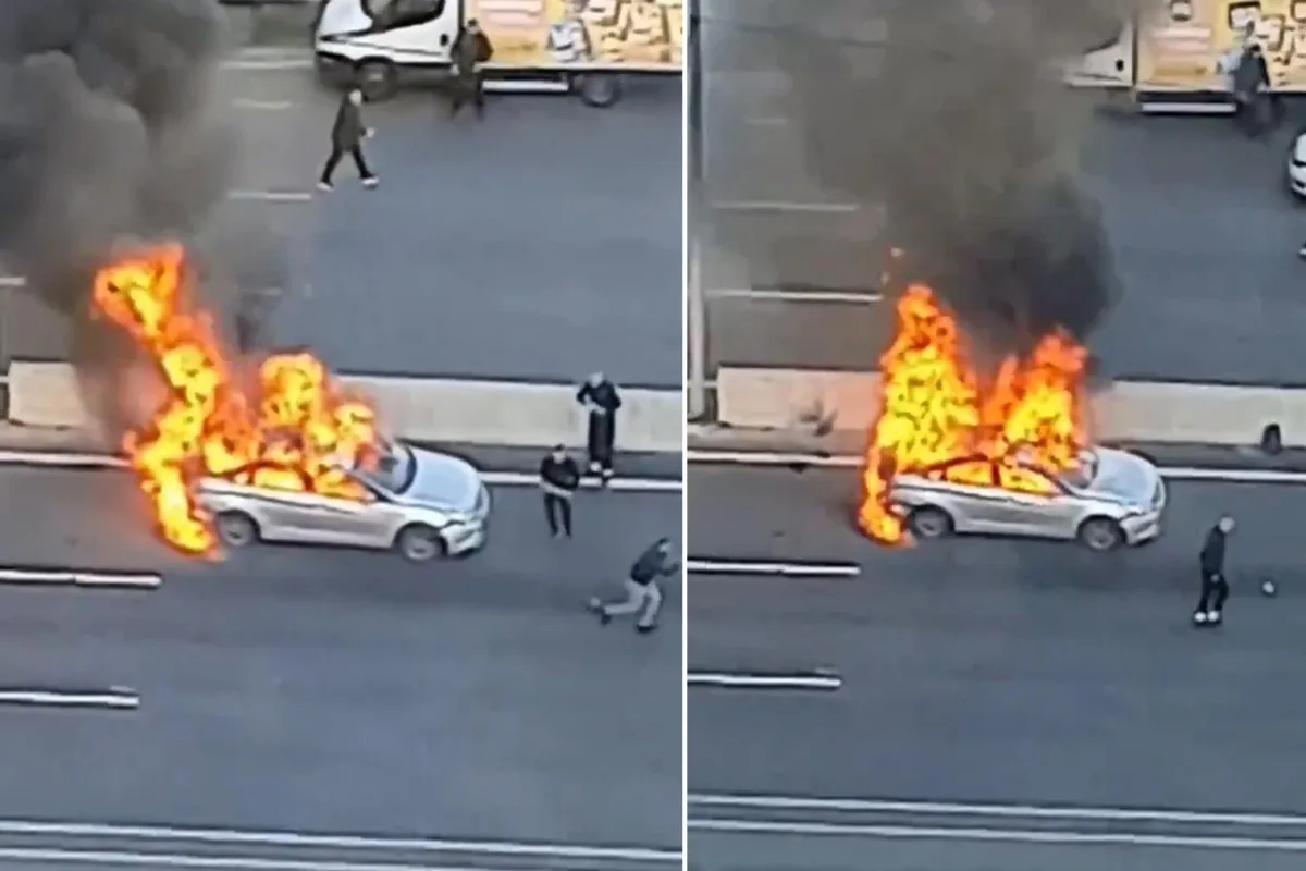 Dronla vurulan araçtaki adam diri diri yandı! Dehşet anlarını gözyaşlarıyla kaydetti