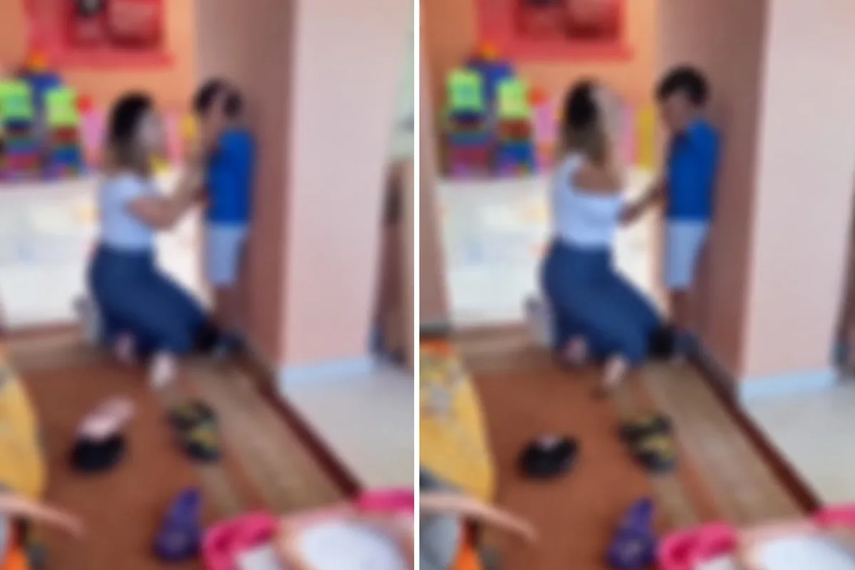 Anaokulunda 5 yaşındaki çocuğa şiddet kamerada! Ağlayarak annesini istedikçe vurdu