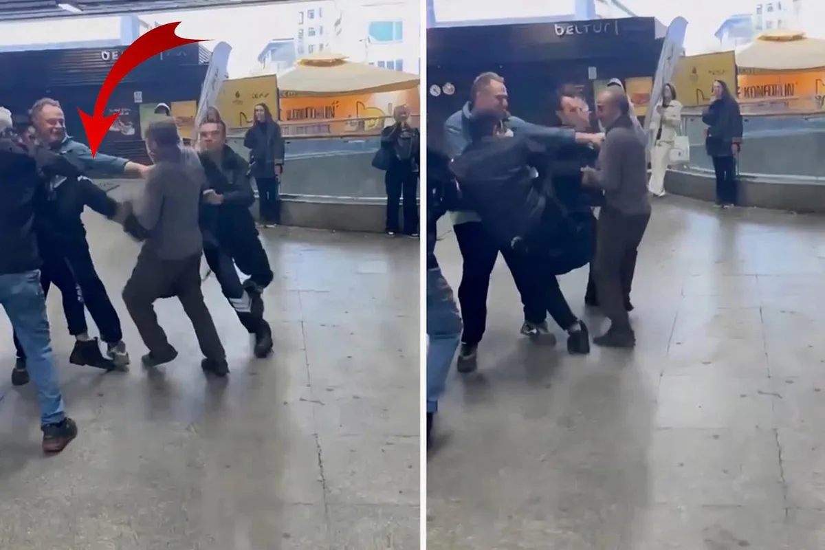 Metrobüs durağındaki kavga kamerada! Güvenlik görevlisi tekmeyle saldırdı