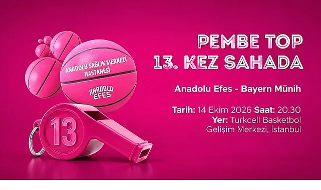 Pembe Top 13. Kez Sahada, Anadolu Efes, Bayern Münih karşısında parkede