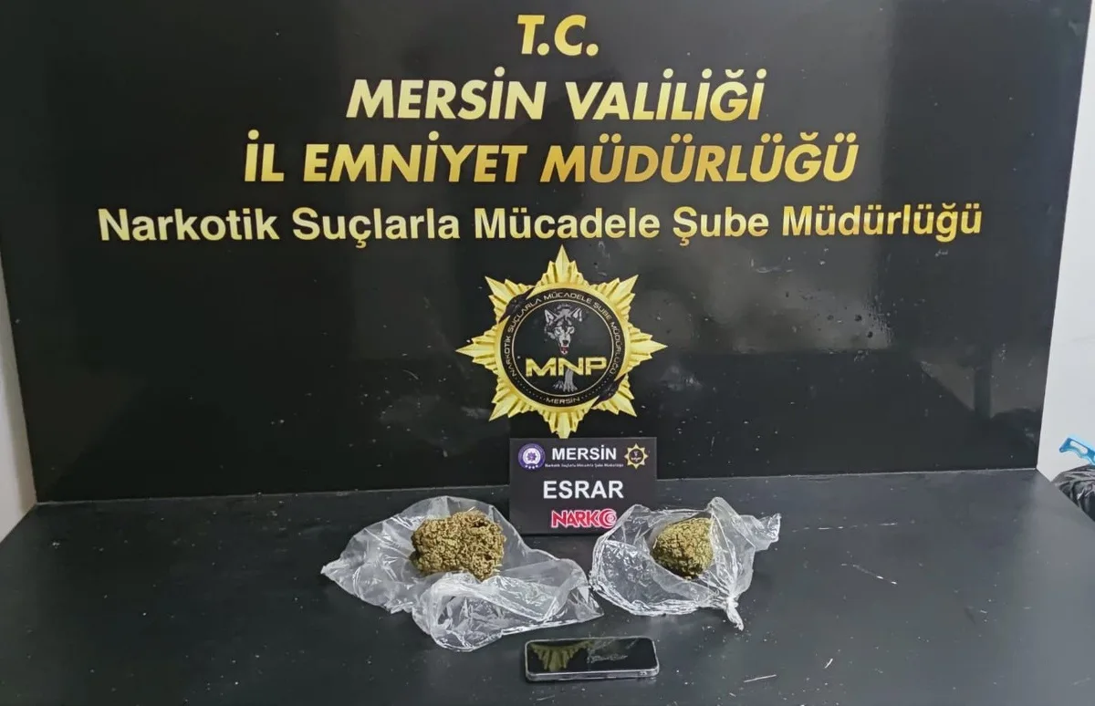 Mersin'de uyuşturucu operasyonunda yakalanan 2 şüpheli tutuklandı