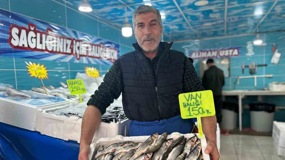 Van'da tezgahlarda çeşitlilik artarken inci kefalinin kilosu 150 liradan satılıyor