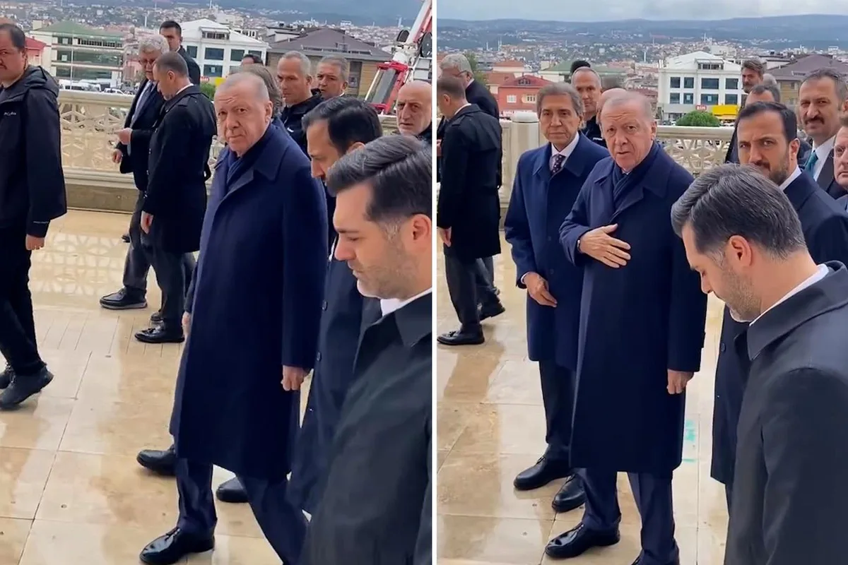 Cumhurbaşkanı Erdoğan'ı görünce dayanamadı, korumalar hemen devreye girdi: Camideyiz bağırma