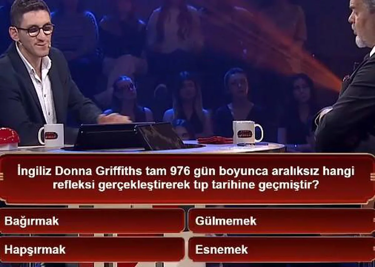 İngiliz Donna Griffiths tam 976 gün boyunca aralıksız hangi refleksi gerçekleştirerek tıp tarihine geçmiştir?