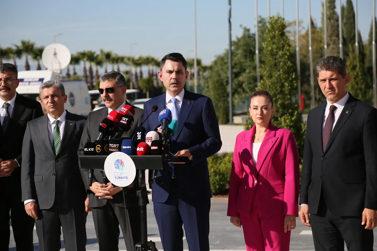 Bakan Kurum, Antalya'daki COP31'e 85 lider ve 1 milyondan fazla ziyaretçi bekliyor