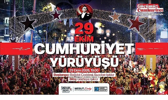 Kadıköy'de Büyük Cumhuriyet Yürüyüşü