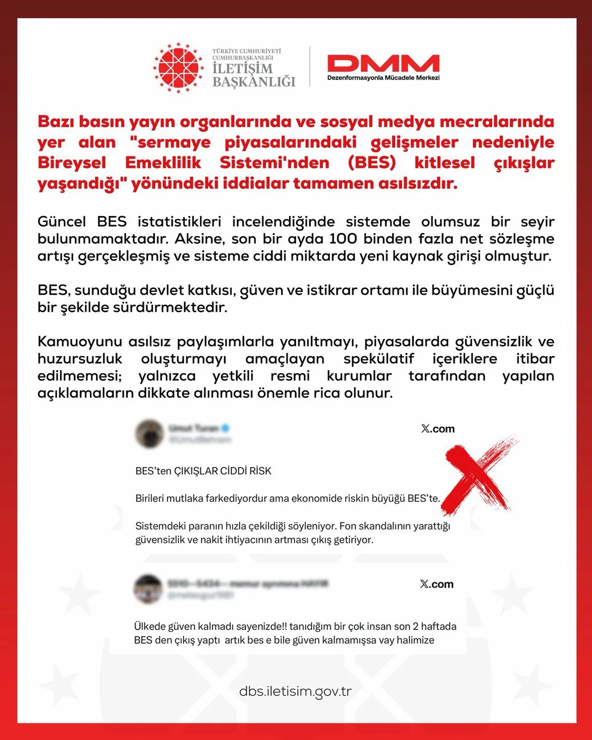 DMM, BES'ten çıkış iddialarını asılsız buldu, son ayda 100 binden fazla artış var