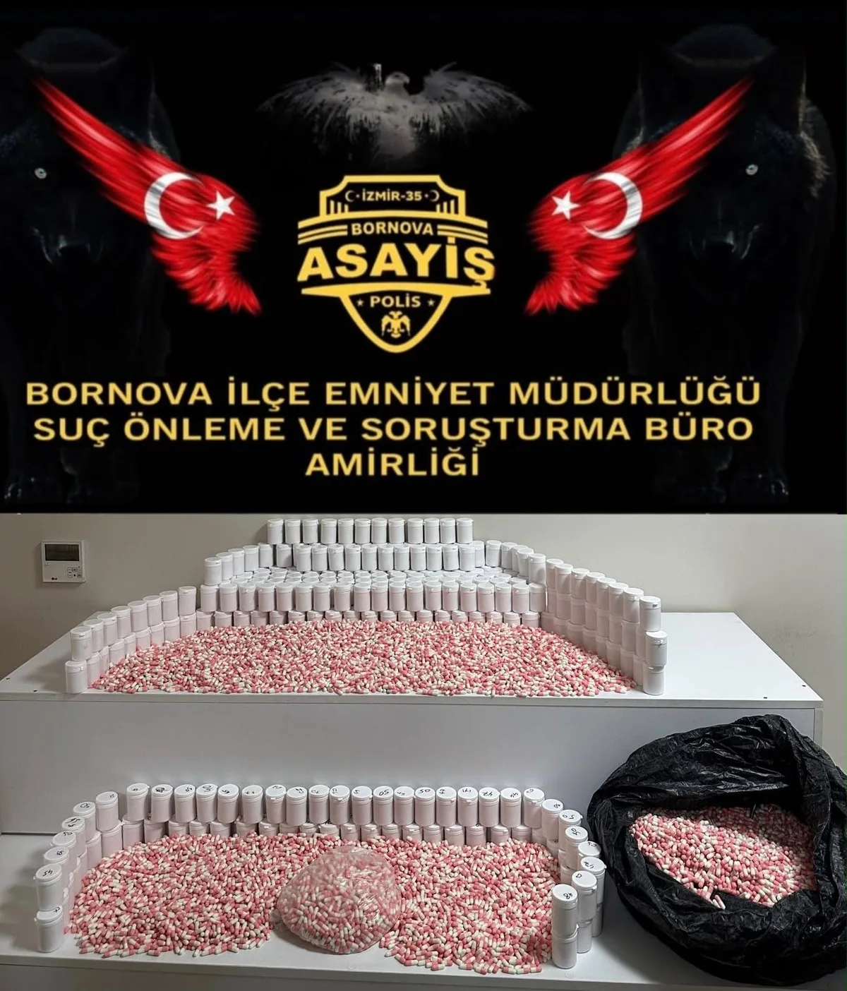 İzmir Bornova'da 43 bin 730 sentetik ecza ele geçirildi, 1 şüpheli gözaltına alındı