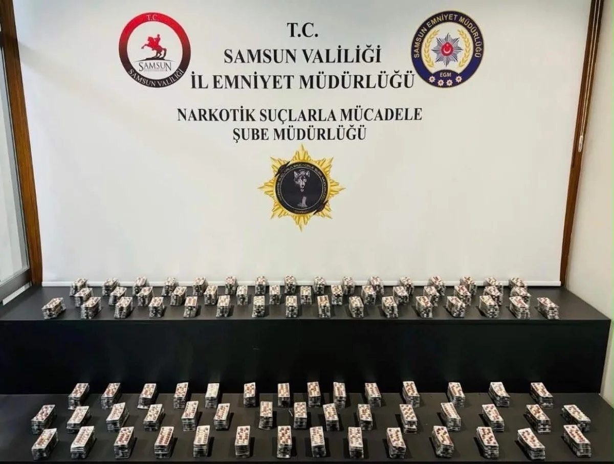 Samsun İlkadım'da narkotik operasyonda 5 bin 656 sentetik ecza hapı ele geçirildi