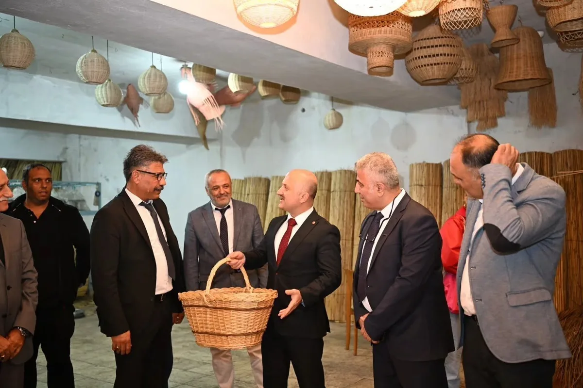 Aydın Valisi Osman Varol, Ilıcabaşı'nda sepet imalatını inceledi