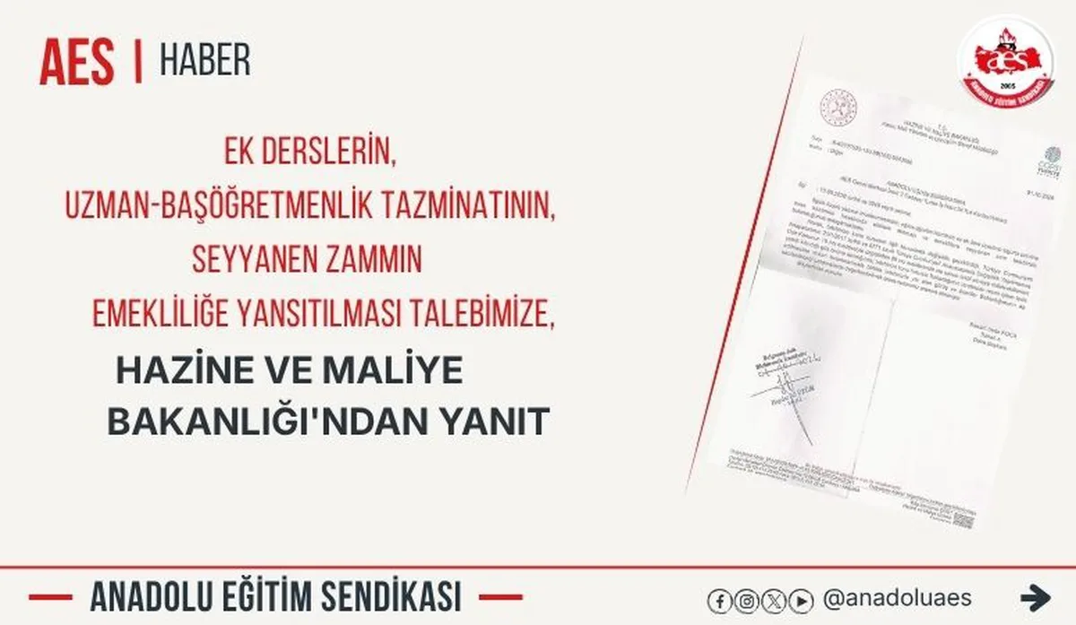 AES, emeklilik talebine Bakanlık yanıtının TBMM'yi işaret ettiğini açıkladı