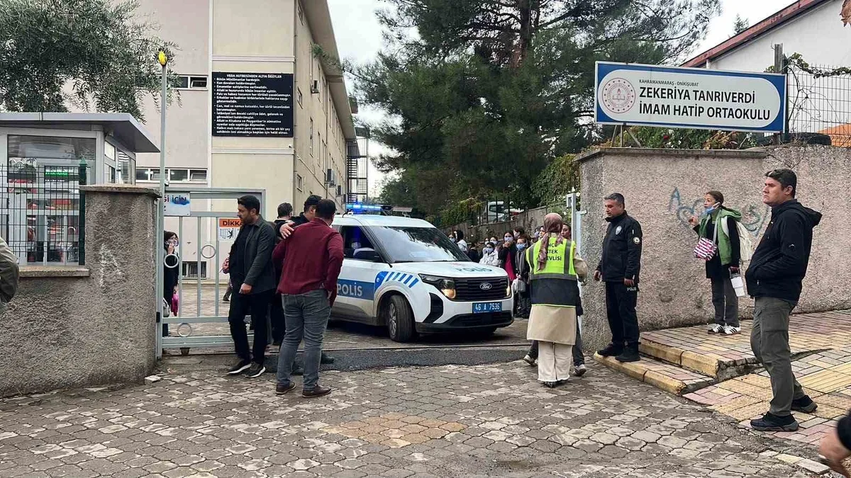 Kahramanmaraş’ta inşaat çalışması sırasında çıkan gazdan etkilenen öğrenciler hastaneye kaldırıldı