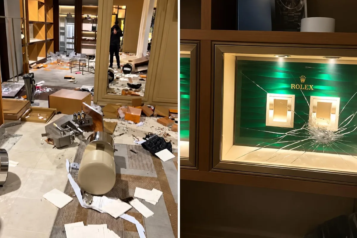 Görüntü Fransa'dan! Rolex ve Louis Vuitton mağazaları yağmalandı