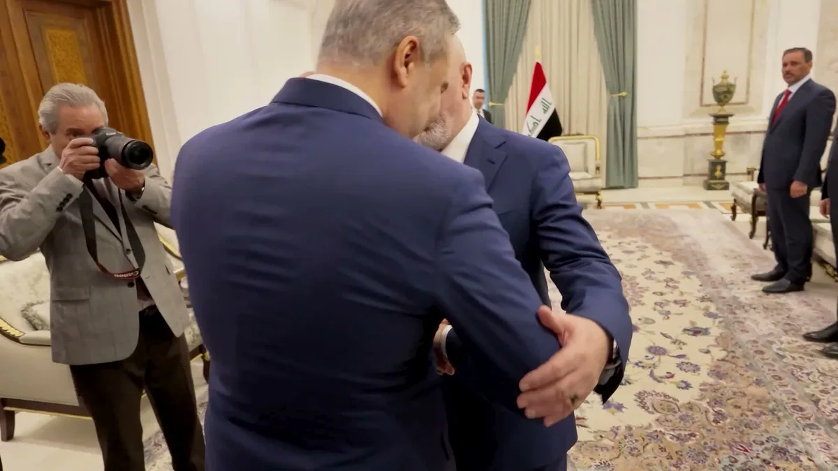 İİT toplantısı için Bağdat'ta Fidan'ı Irak Cumhurbaşkanı Amedi kabul etti