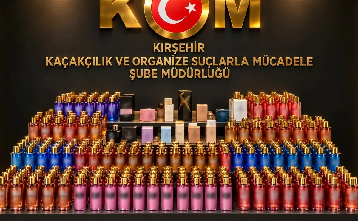 Kırşehir'de otomobil ve iş yerinde 649 gümrük kaçağı parfüm bulundu