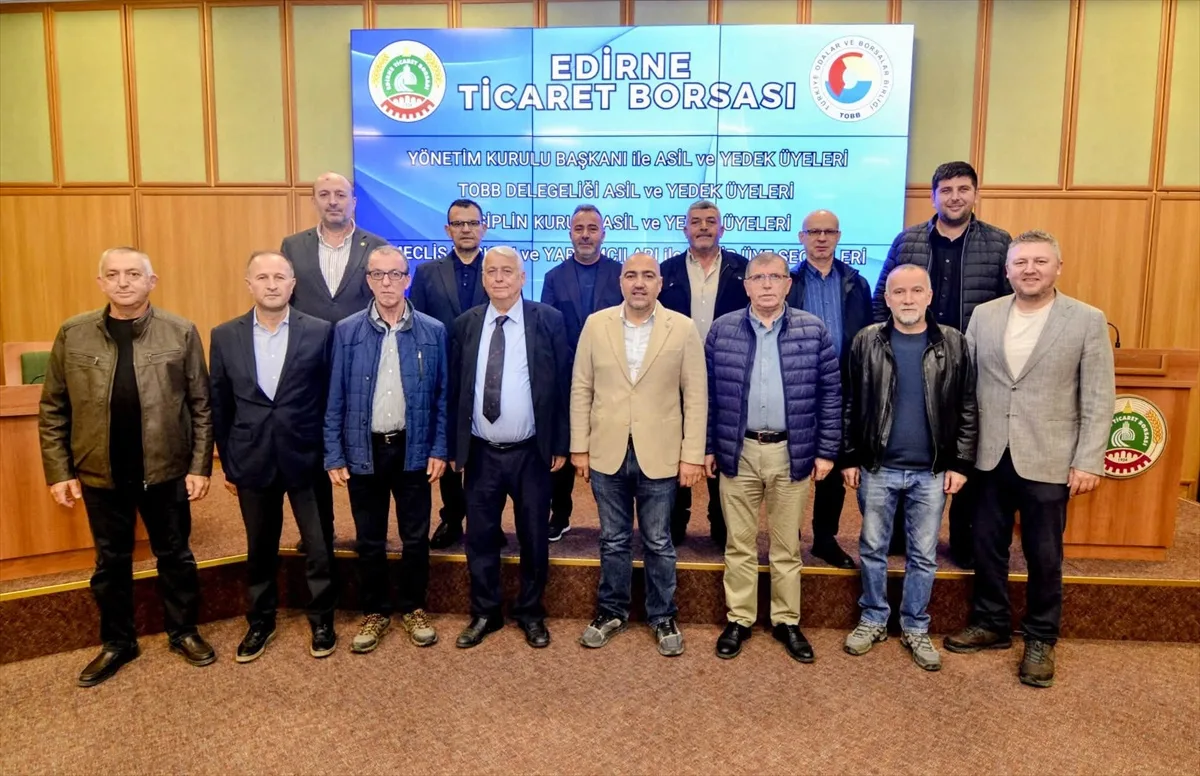 Edirne Ticaret Borsasında yönetim kurulu başkanlığına Oğuz Kurban seçildi