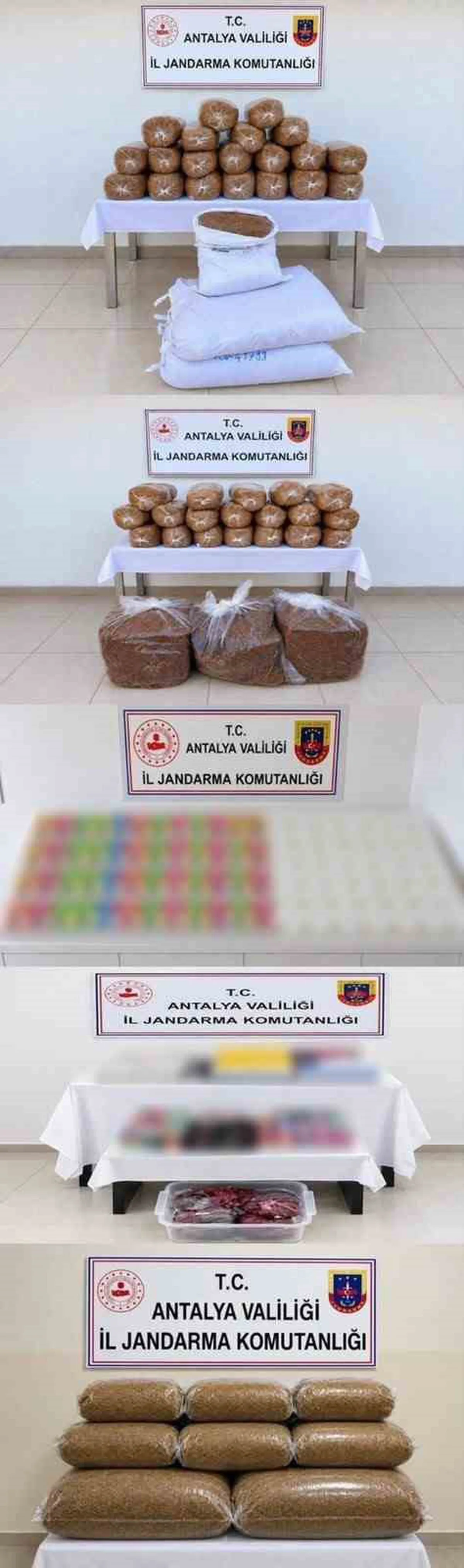 Antalya'da jandarmanın kaçak tütün operasyonunda 408 kilogram kıyılmış tütün bulundu